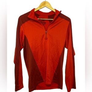 Patagonia Capilene 3 Red Midweight Polartec 1/4 Zip Long Sleeve Base Layer S